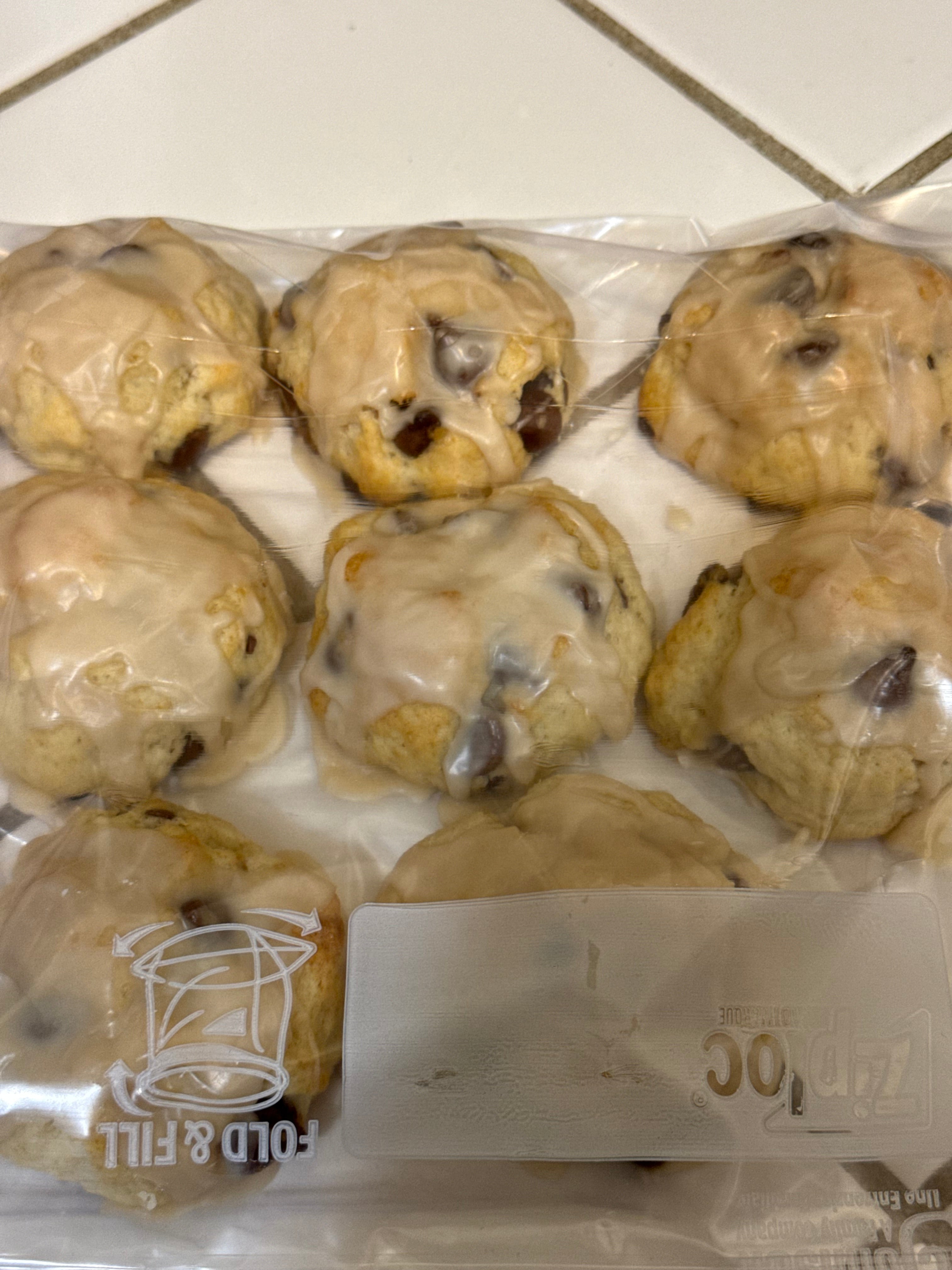 Chocolate Chip Scones with Chai Glaze