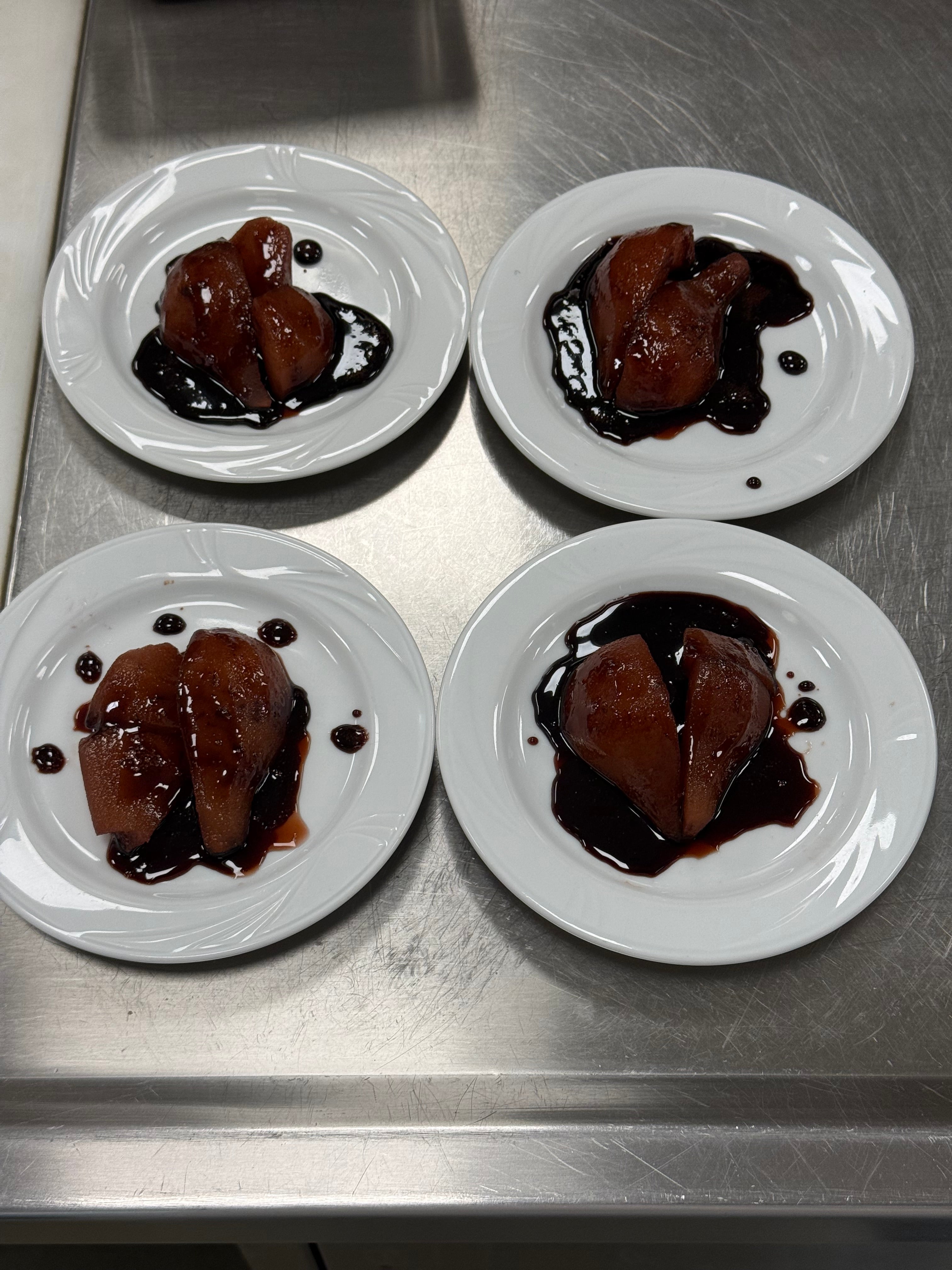 Red Wine Poached Pears